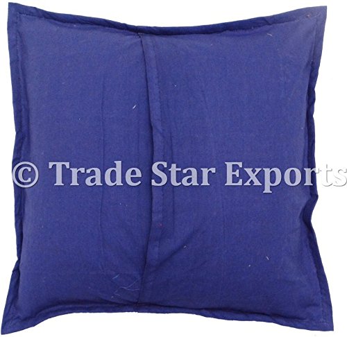 Indian Vintage Pillow Cover 16x16" Handmade Patchwork Cushion Ethnic Decorative Pillow Cases Square Sofa Cushion Covers Embroidery Christmas Throw Pillow Hippie Decor Pillow Shams (Pattern 4) - Image 4