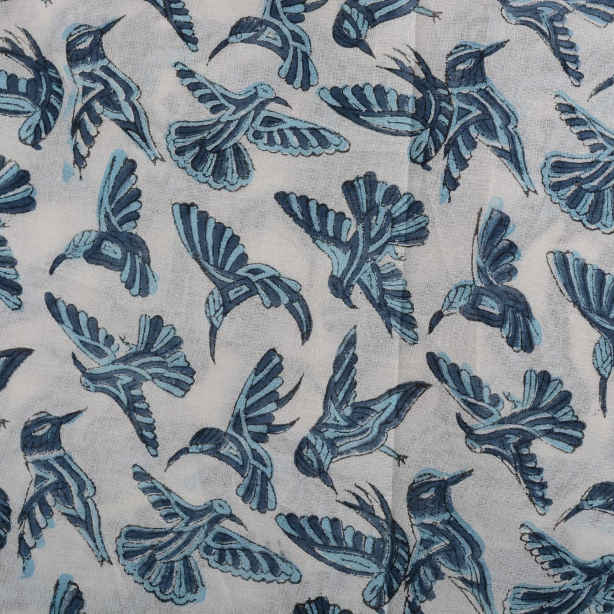 Trade Star 100% Cotton Fabric by The Yard Sewing 3 Yard Bird Print Fabric Hand Block Print Fabric Dressmaking Fall Decor Cloth Running Natural Dye Sanganeri Indian Width 44 Inches - Image 3