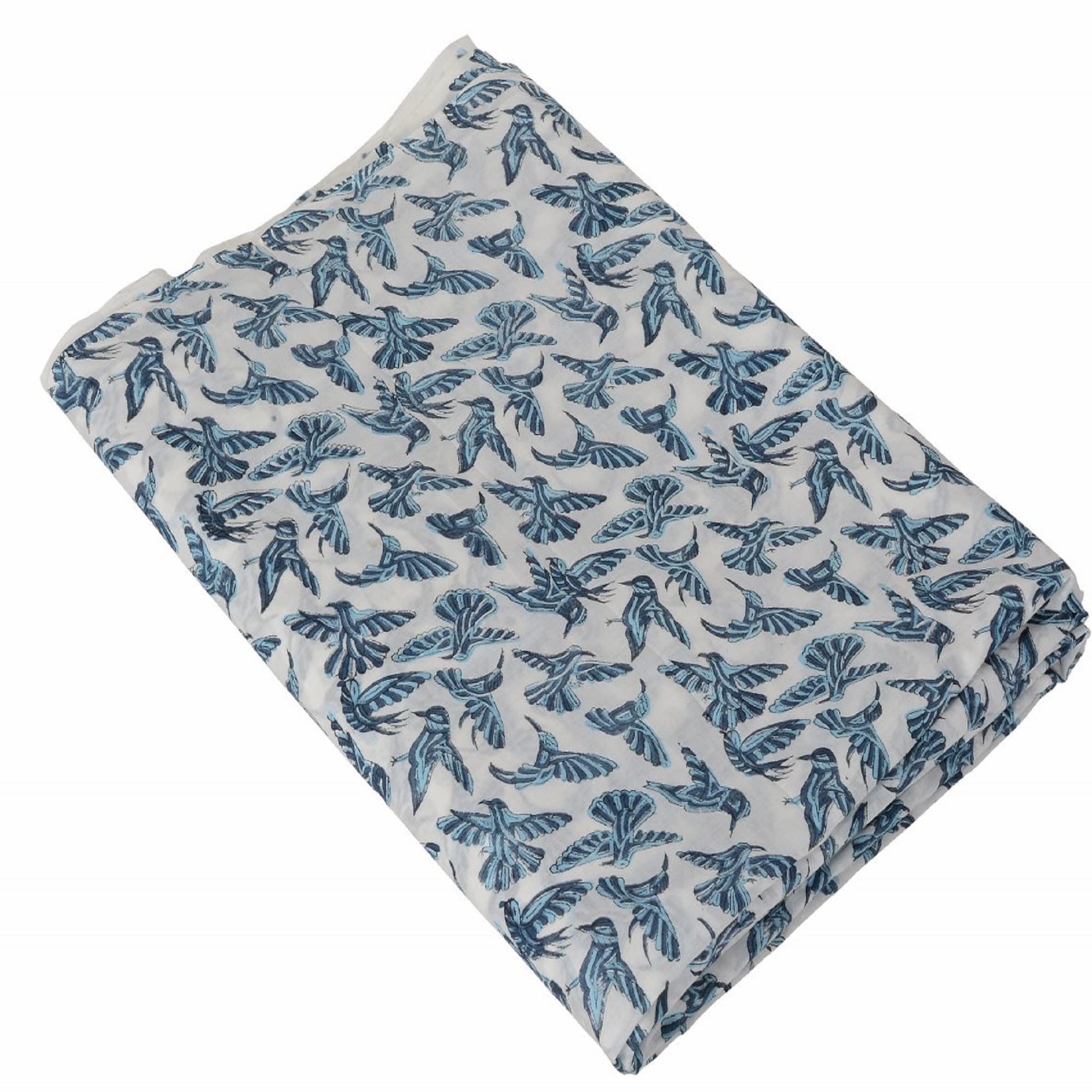 Trade Star 100% Cotton Fabric by The Yard Sewing 3 Yard Bird Print Fabric Hand Block Print Fabric Dressmaking Fall Decor Cloth Running Natural Dye Sanganeri Indian Width 44 Inches - Image 5