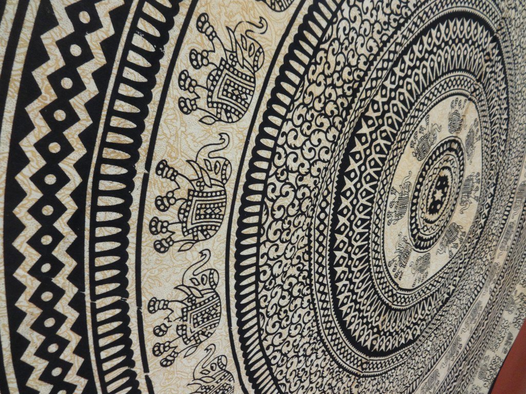 Trade Star 100% Cotton Wall Hanging Mandala Wall Tapestries Bohemian Queen Bedding Elephant Printed Picnic Blanket Queen Size Cotton Bed Cover Indian Wall Art Cotton Tapestry - Image 3