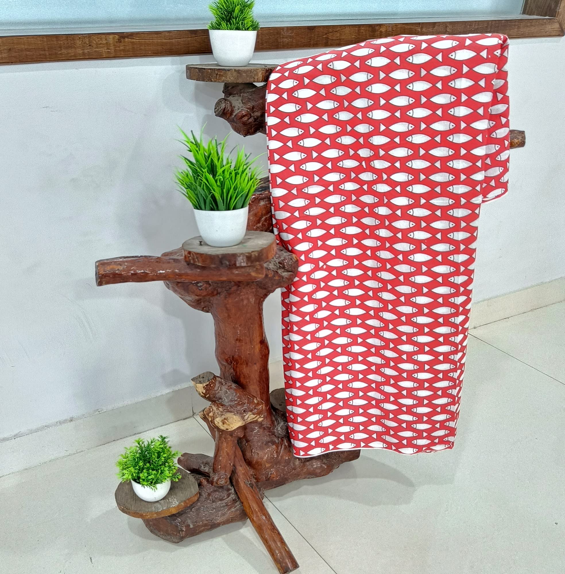 Trade Star 3 Yard 100% Cotton Printed Fabric Voile Fabric for Dressmaking Sewing Ethnic Fish Print Fabric By the Yard Indian Running Natural Dye Width 44 Inches - Image 4