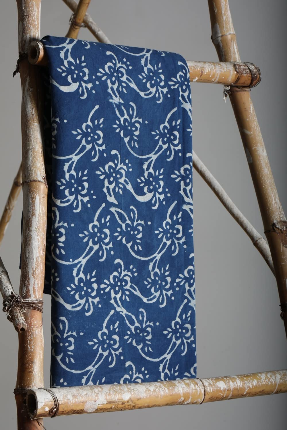 Trade Star 3 Yard Handblock Print Fabric 100% Cotton Fabric by the Yard Natural Dyes Indian Running Cloth Dressmaking Handmade Indigo Ethnic Standard and Floral Print Textile Width 44 Inches - Image 6