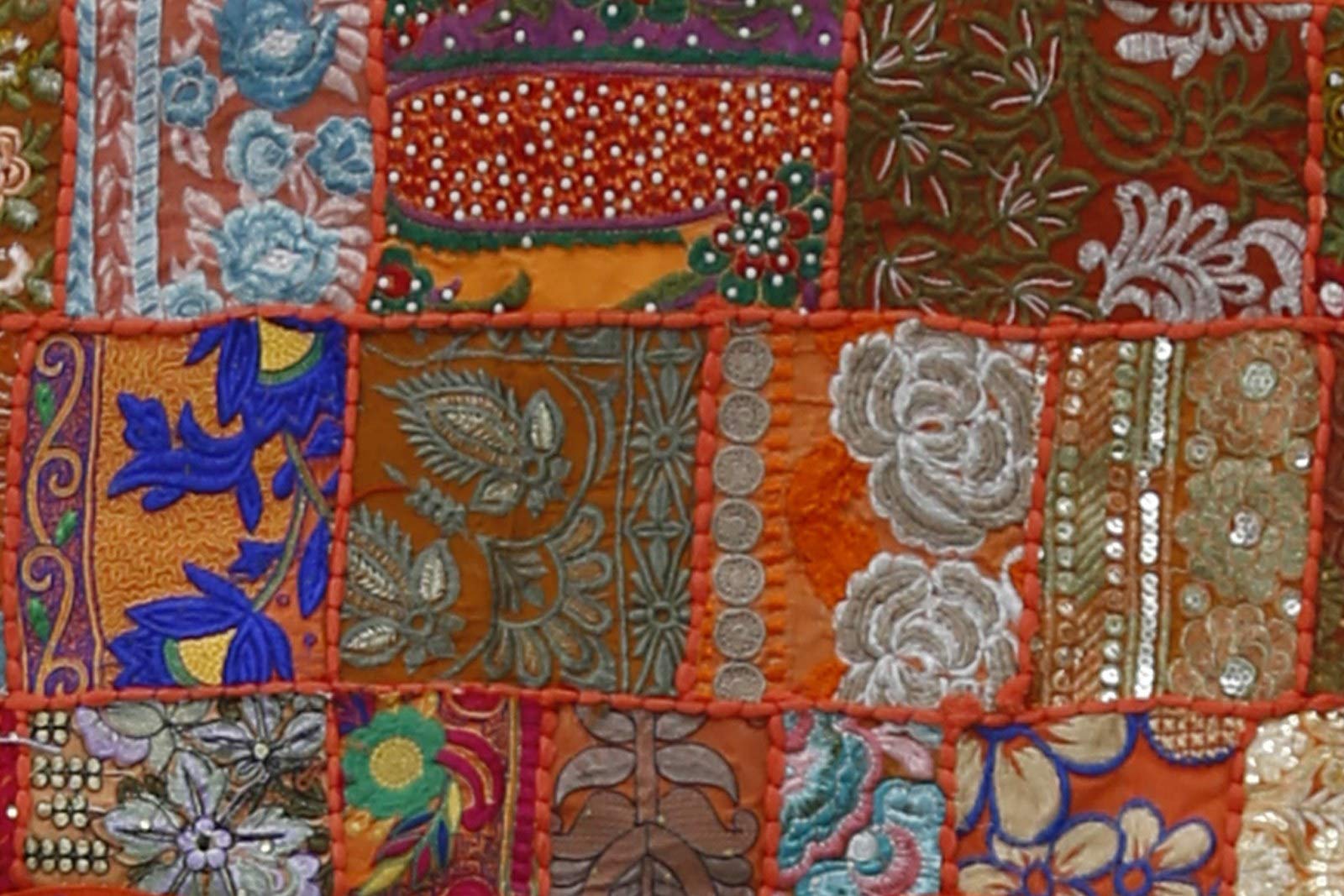 Trade Star Decorative Window Valances Indian Handmade Toran Patchwork Boho Topper Door Decor Embroidered Cotton Wall Hanging Wedding Home Decor Vintage Wall Art for Living Room (Pattern 1) - Image 3