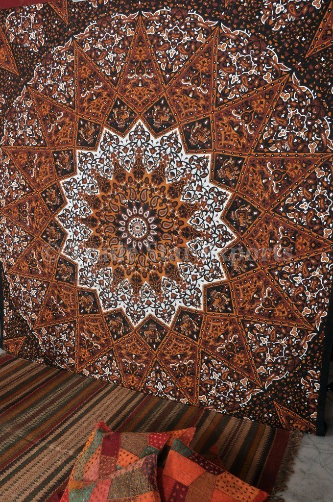 Trade Star Exports Indian Tapestry, Mandala Wall Hanging, Ombre Cotton Bedspread Queen, Bohemian Wall Decor, Boho Throw, Hippie Beach Blanket (PATTERN 21) - Image 4