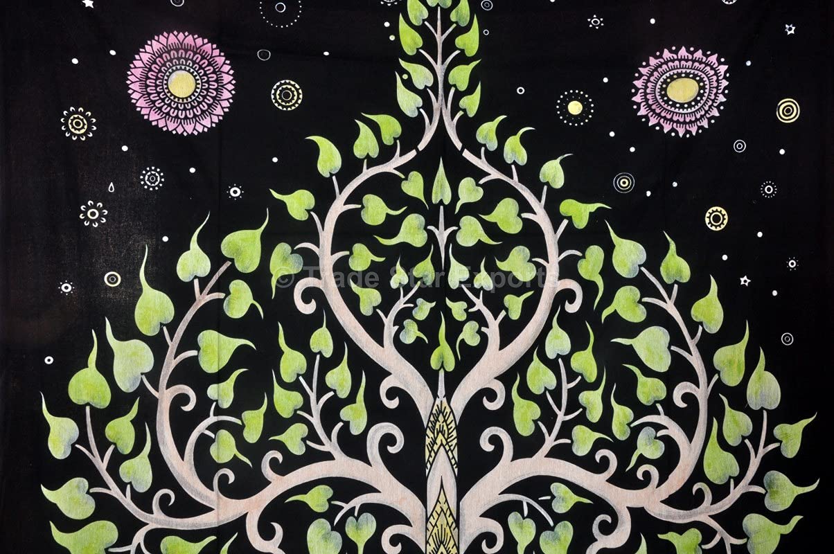 Trade Star Exports Twin Indain Mandala Tapestry Wall Art, Multi Color Hippie Tapestries Bed Spread (PATTERN 14) - Image 3