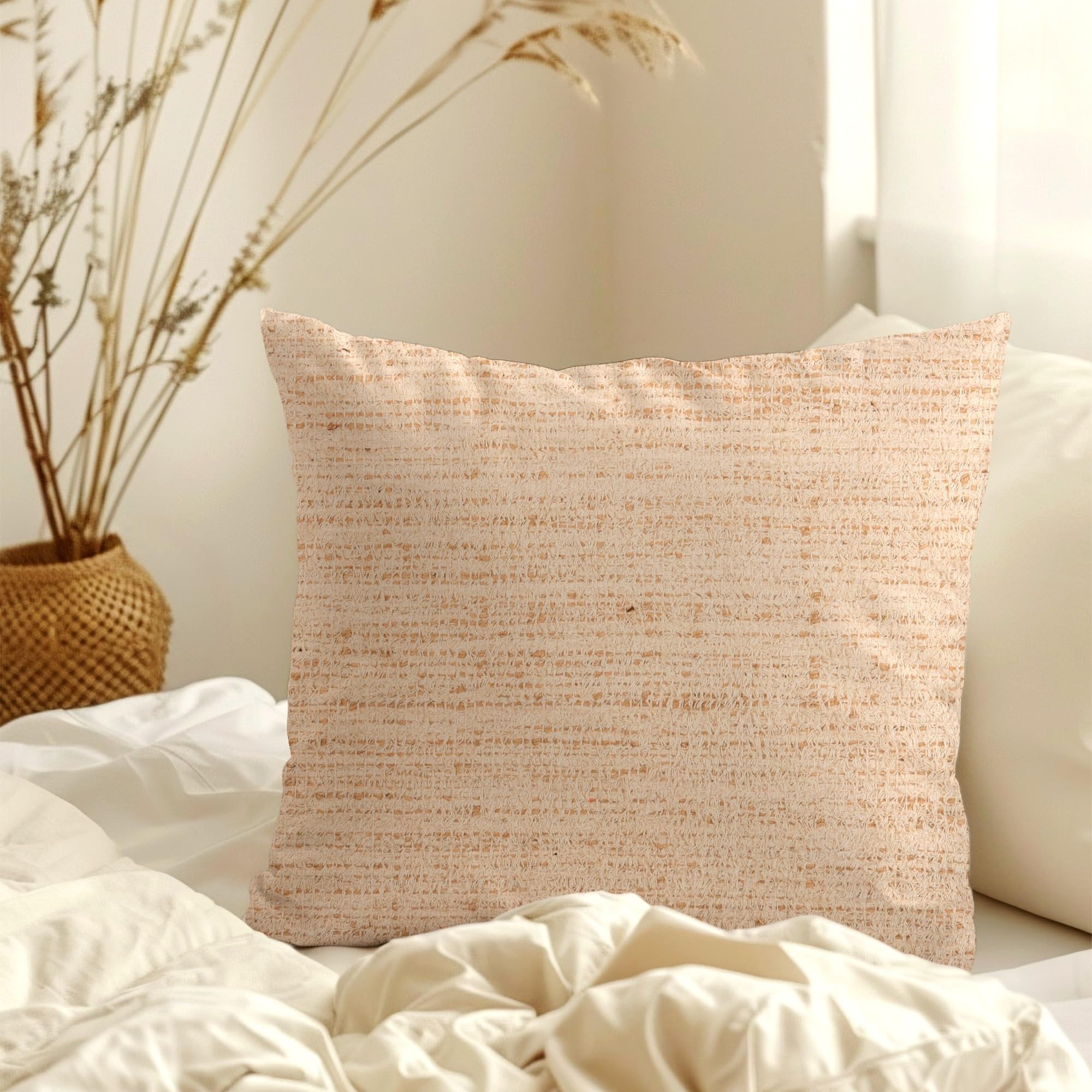 Trade Star Jute Cotton Beautiful Pillow Case Designer Beautiful Thick Cushion Cover Farmhouse Cushion Case18x18 Inches Handloomed Square Throw Pillow Cover - Image 6