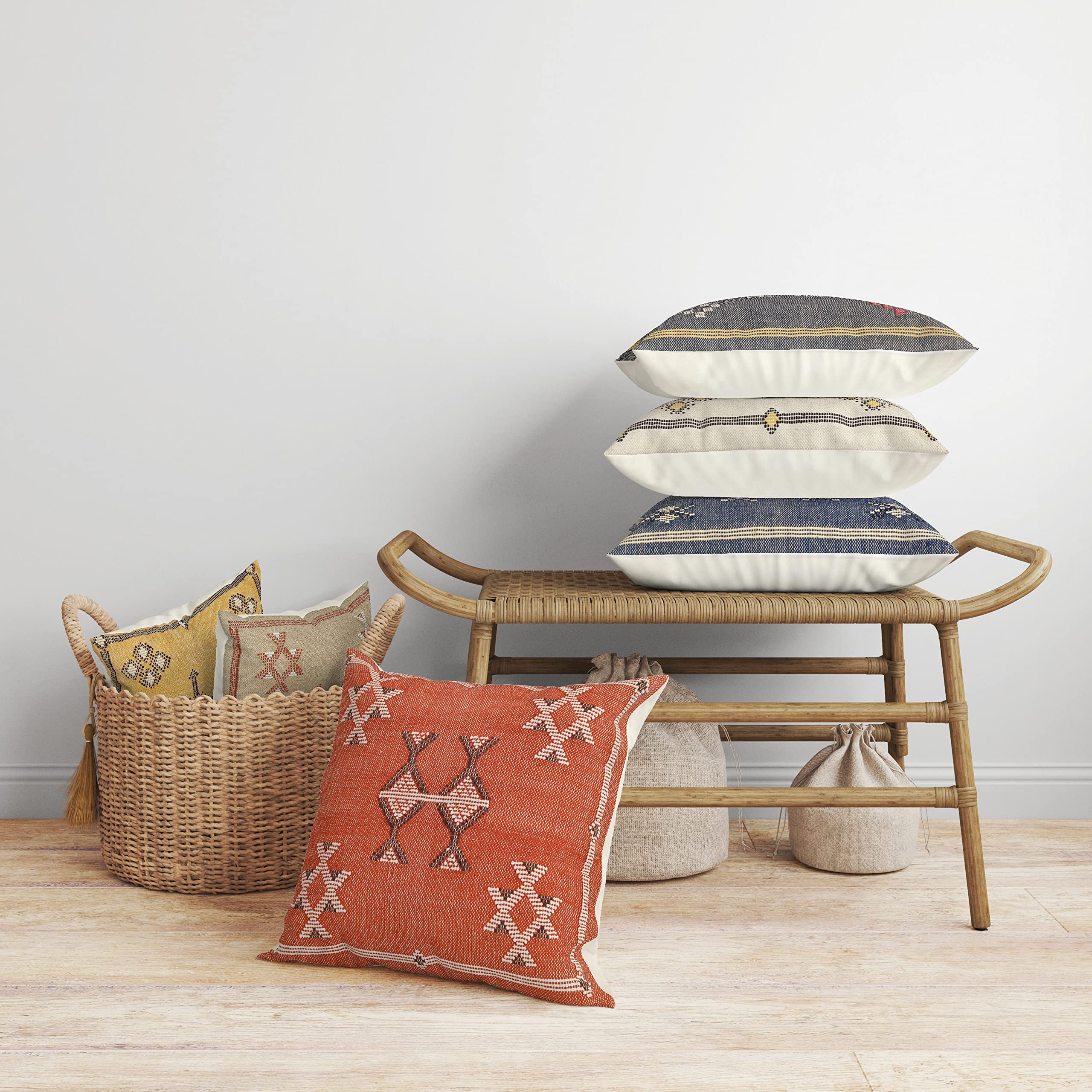 Trade Star Sabra Kilim Pillow Cover 100% Cotton Sofa Pillow Cover for Authentic Beautiful Handcrafted Farmhouse Cushion Case Premium Quality Decorative Square Pillow Sham Home Decor - Image 4