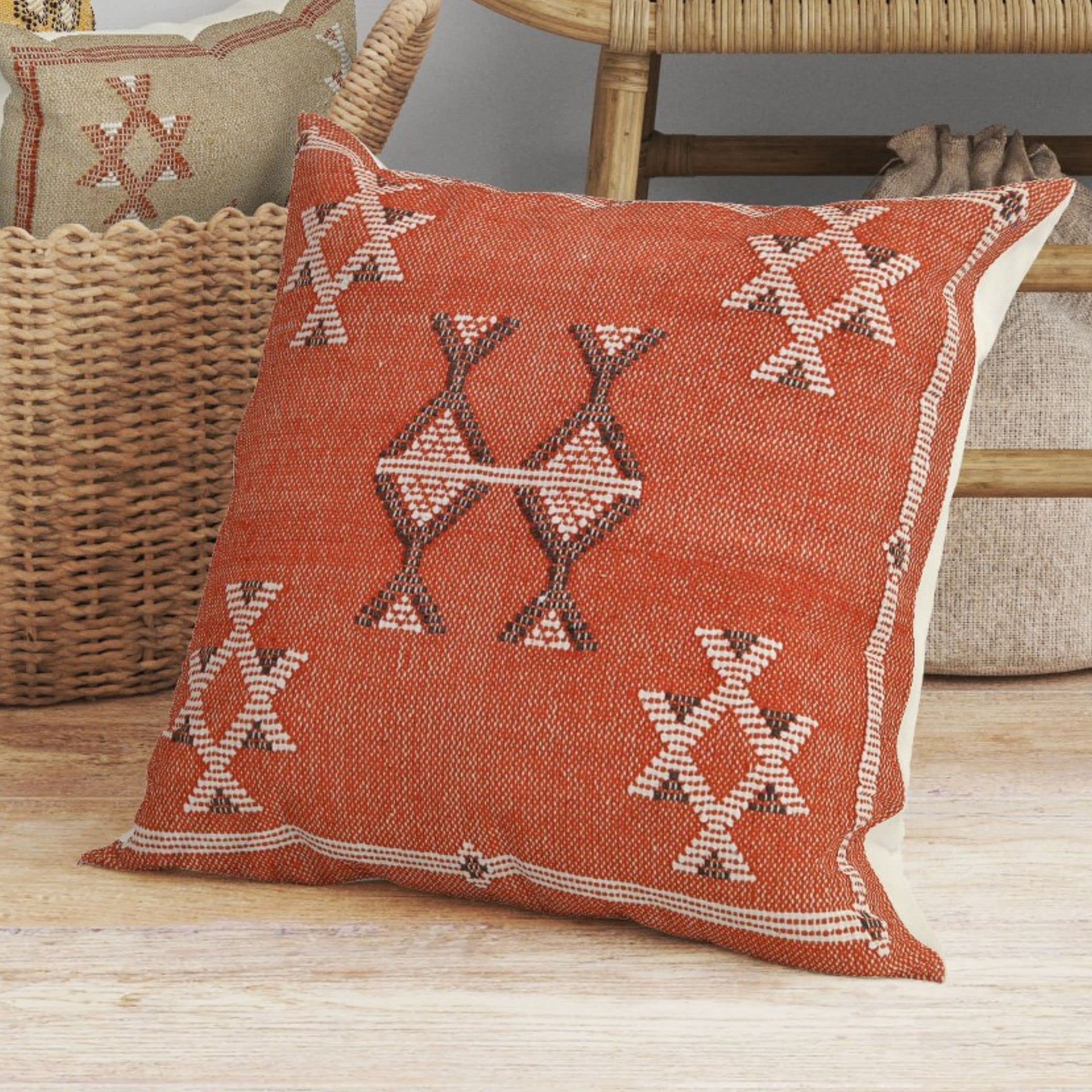 Trade Star Sabra Kilim Pillow Cover 100% Cotton Sofa Pillow Cover for Authentic Beautiful Handcrafted Farmhouse Cushion Case Premium Quality Decorative Square Pillow Sham Home Decor - Image 5